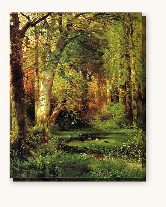 Forest Scene paint by numbers kit on stretched canvas
