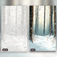 Forest Snow paint by numbers kit, before and after
