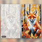 Fox in the Birch Wood paint by numbers kit, before and after