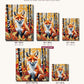 Fox in the Birch Wood canvas sizes from 12 x 12 to 23.5 x 23.5 inches