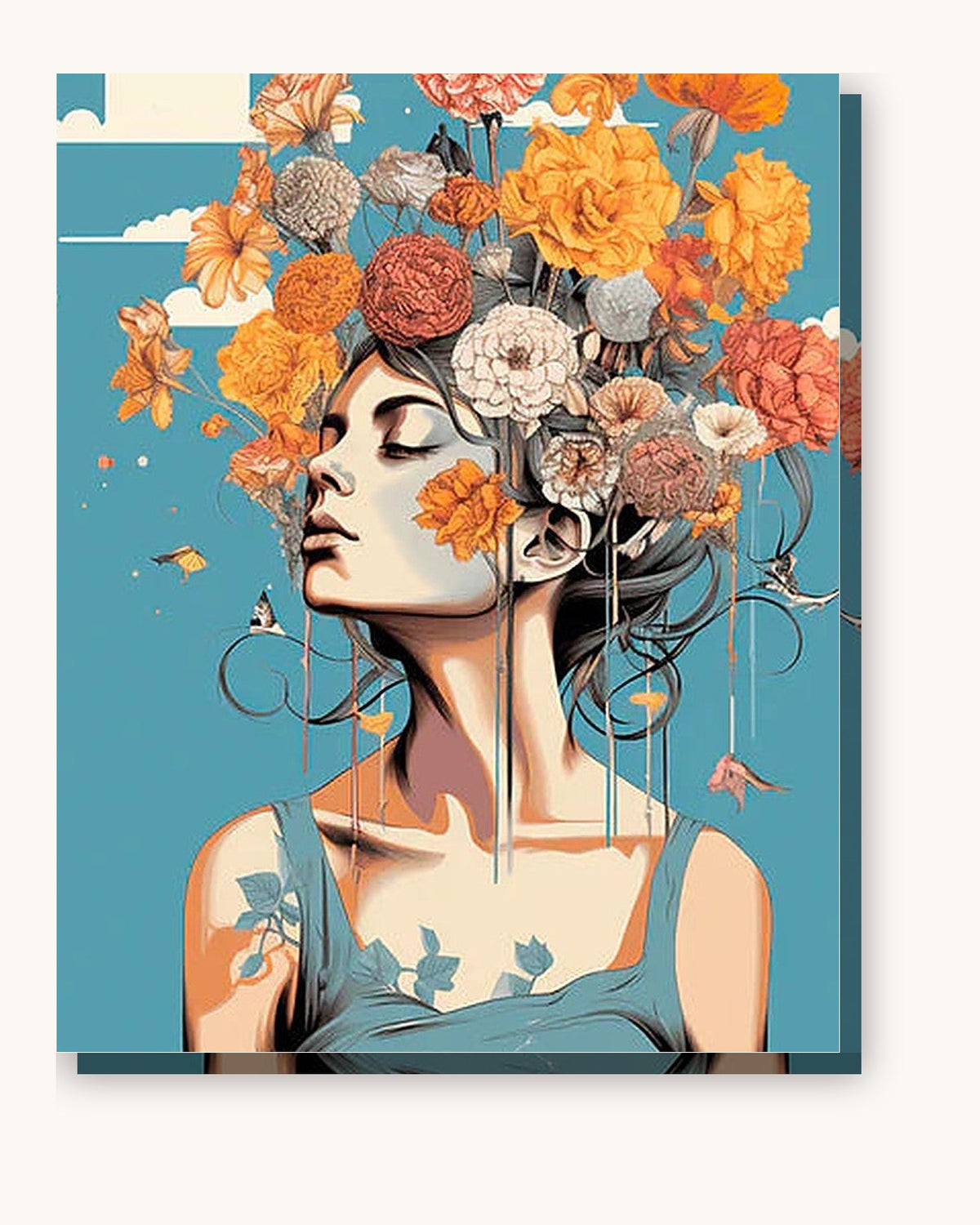 Freedom of the Soul paint by numbers kit on stretched canvas