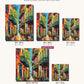 French Quarter Street with Balconies canvas sizes from 12 x 12 to 23.5 x 23.5 inches