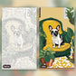Frenchie on the Sofa paint by numbers kit, before and after