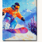 Frozen Frenzy paint by numbers kit on stretched canvas