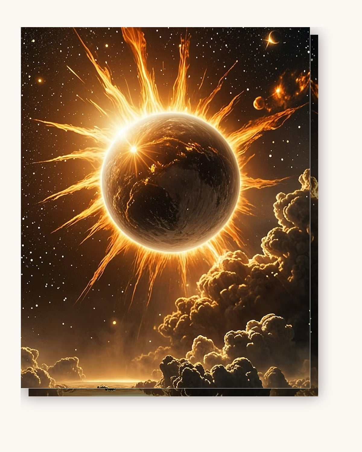 Galactic Beacon paint by numbers kit on stretched canvas