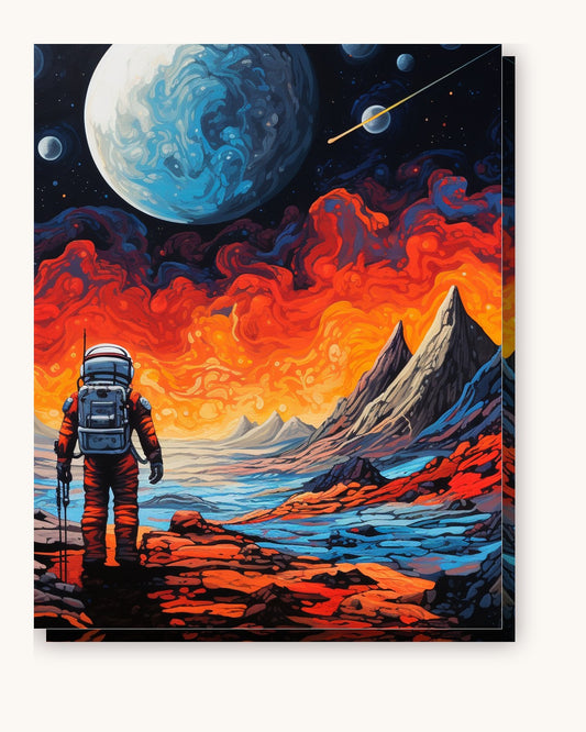 Galactic Journey paint by numbers kit on stretched canvas