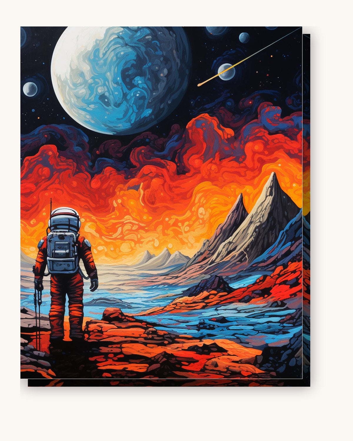 Galactic Journey paint by numbers kit on stretched canvas