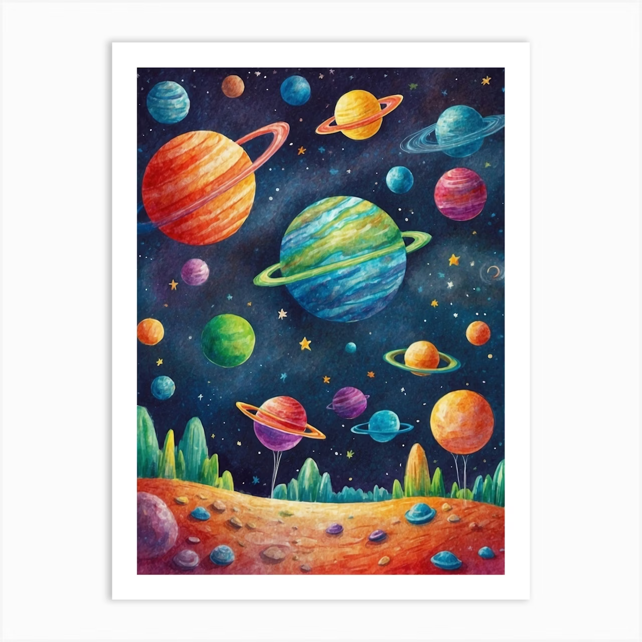 Galactic Orbs Painting by Numbers Premium Kit