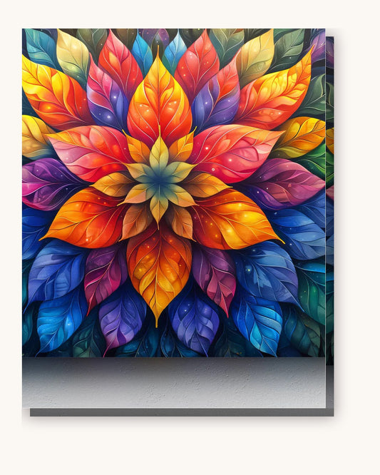 Galactic Petals paint by numbers kit on stretched canvas