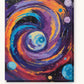 Galaxy Swirl with Ringed Planets paint by numbers kit on stretched canvas