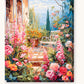 Garden Serenade paint by numbers kit on stretched canvas