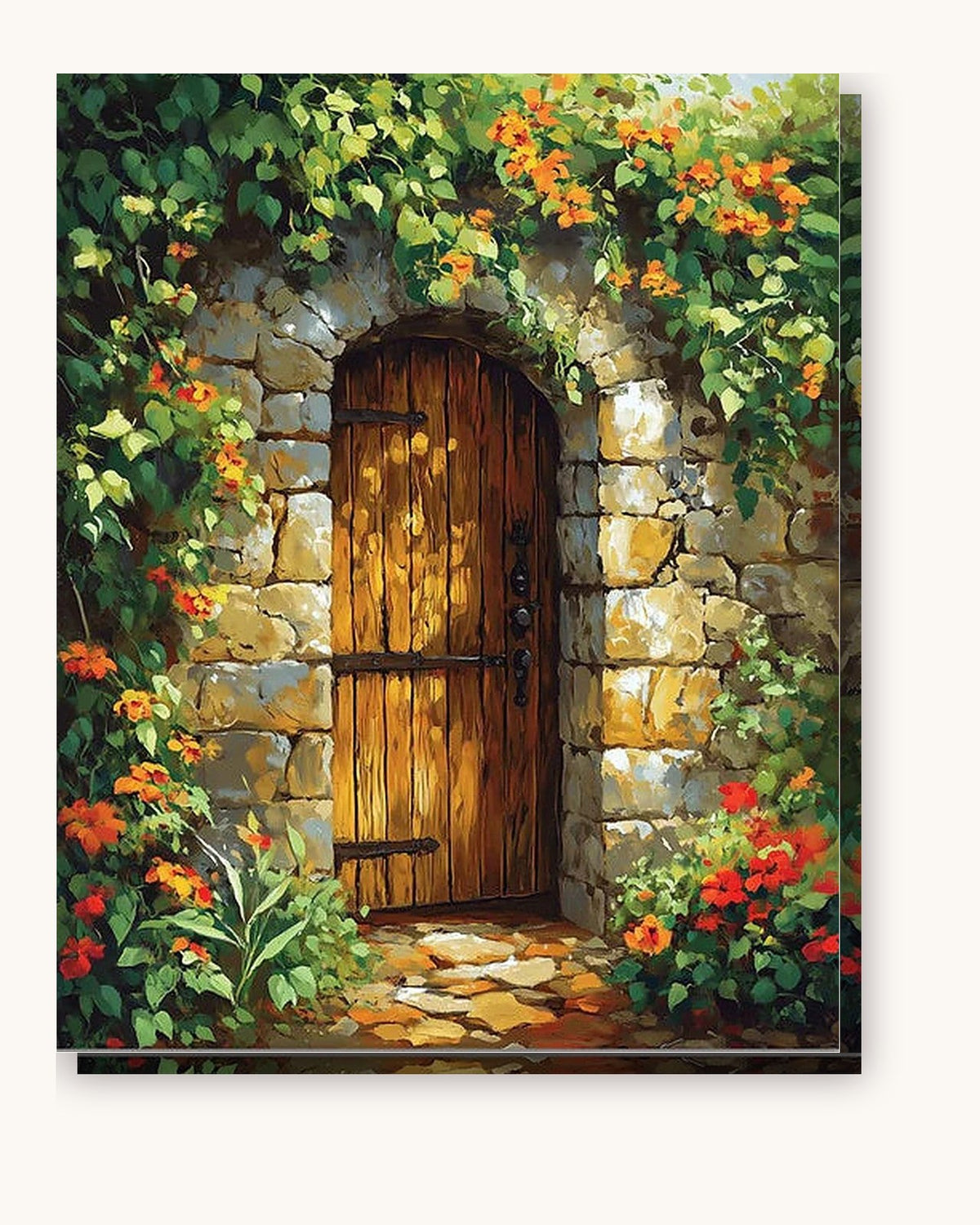The Verdant Home paint by numbers kit on stretched canvas
