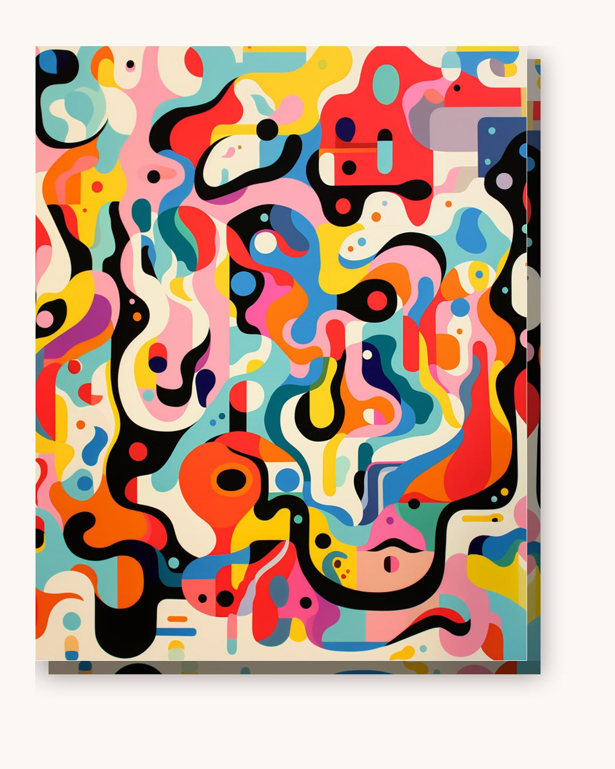 Geometry in Motion paint by numbers kit on stretched canvas