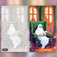 Ghost Reading Corner paint by numbers kit, before and after