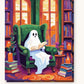 Ghost Reading Corner paint by numbers kit on stretched canvas
