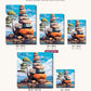 The Balanced Boulder canvas sizes from 12 x 12 to 23.5 x 23.5 inches