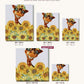 Giraffe With Sunflowers canvas sizes from 12 x 12 to 23.5 x 23.5 inches