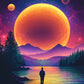 Glowing Sun Painting by Numbers Premium Kit