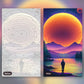 Glowing Sun paint by numbers kit, before and after