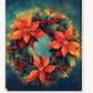 Glowing Wreath paint by numbers kit on stretched canvas
