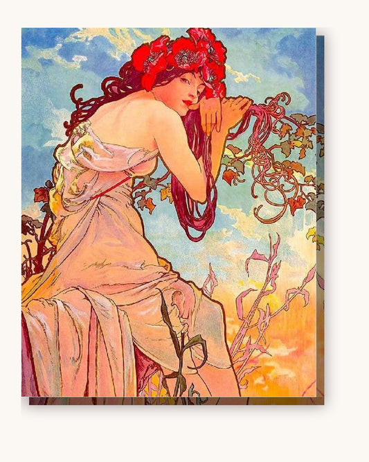 Goddess of the Vines paint by numbers kit on stretched canvas