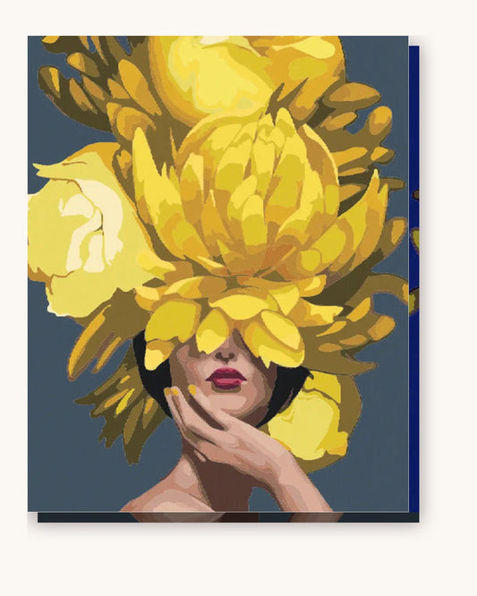 Golden Enigma paint by numbers kit on stretched canvas