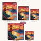 Golden Gate Bridge at Sunset canvas sizes from 12 x 12 to 23.5 x 23.5 inches