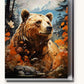 Golden Sentinel paint by numbers kit on stretched canvas
