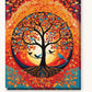 Golden Tree of Life paint by numbers kit on stretched canvas