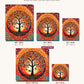 Golden Tree of Life canvas sizes from 12 x 12 to 23.5 x 23.5 inches