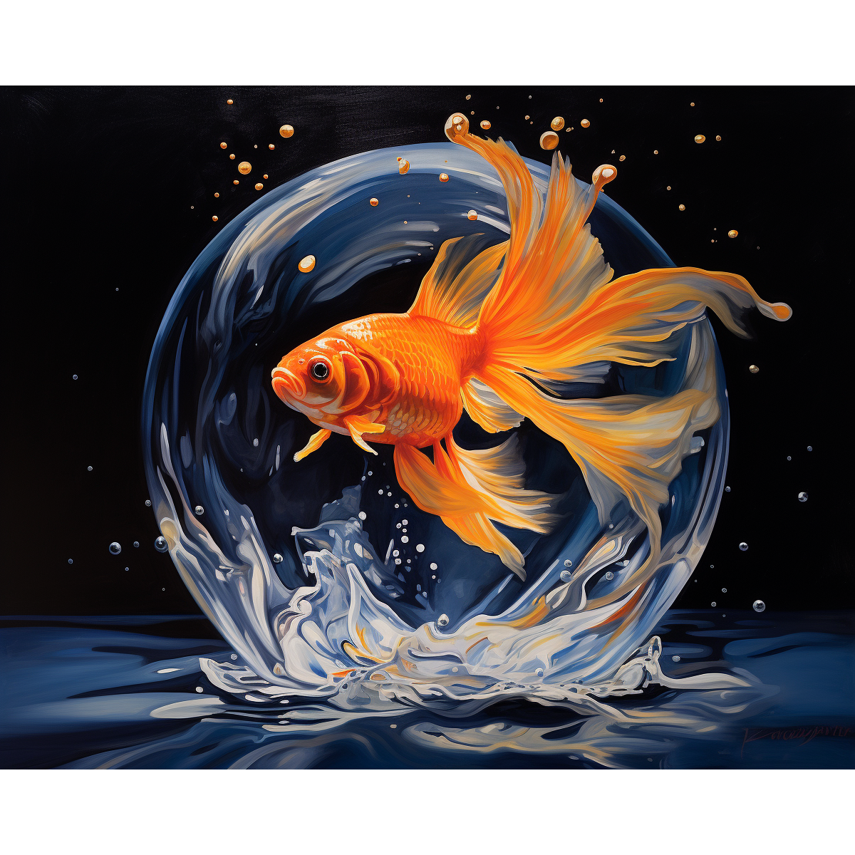 Goldfish Bowl Premium Collection Canvas Art Kit