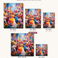 Gouache Jubilee canvas sizes from 12 x 12 to 23.5 x 23.5 inches
