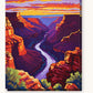 Grand Canyon at Sunset paint by numbers kit on stretched canvas