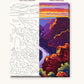 Grand Canyon at Sunset numbered canvas next to the finished painting