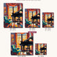 Grand Piano by a Sunset Window canvas sizes from 12 x 12 to 23.5 x 23.5 inches