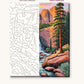 Granite Valley Waterfall at Sunrise numbered canvas next to the finished painting
