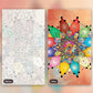 Grateful Mandala paint by numbers kit, before and after