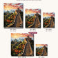 Sunset Over the Great Wall canvas sizes from 12 x 12 to 23.5 x 23.5 inches