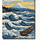 Great Wave after Hokusai paint by numbers kit on stretched canvas