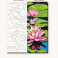 Green Frog Beside a Pink Water Lily numbered canvas next to the finished painting