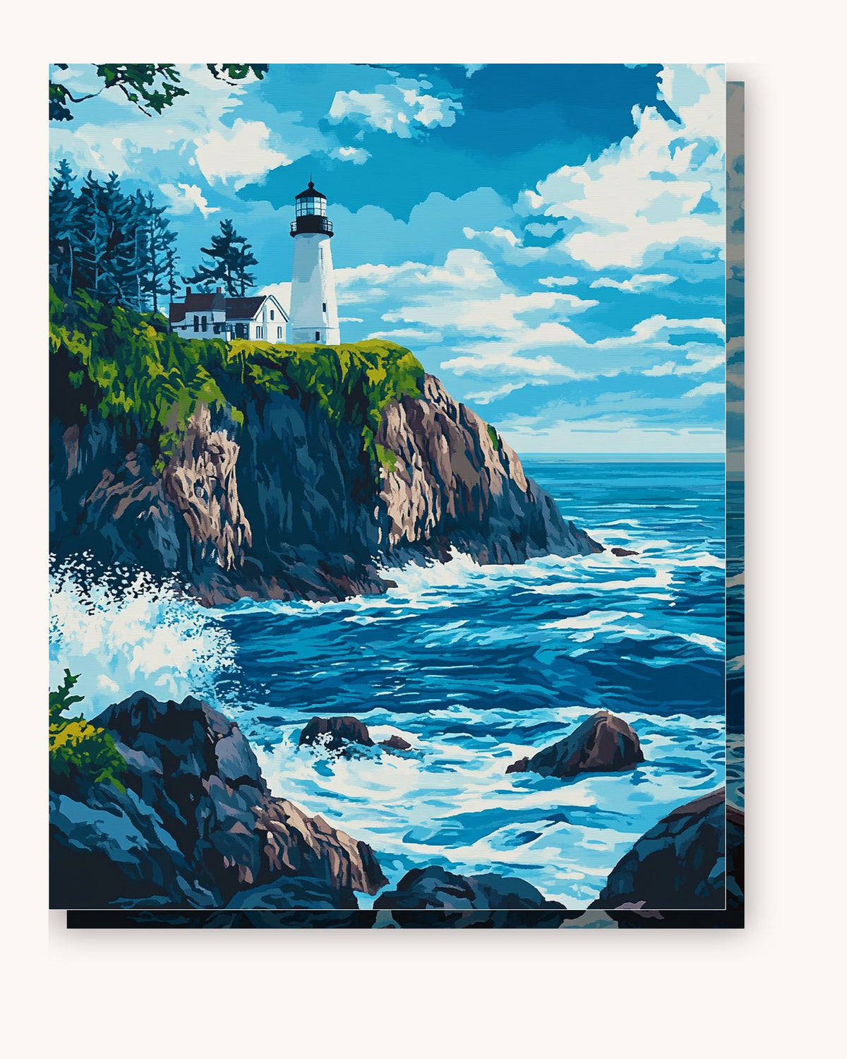 Guiding Light Vista paint by numbers kit on stretched canvas