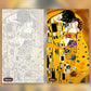 Gustav Klimt The Kiss paint by numbers kit, before and after