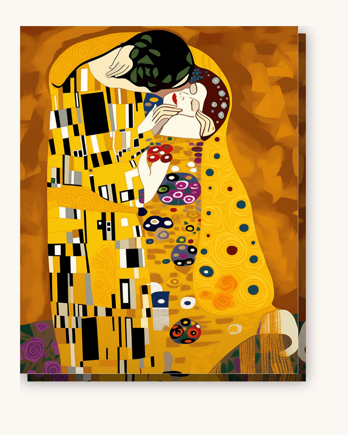 Gustav Klimt The Kiss paint by numbers kit on stretched canvas