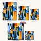Harmonic Geometry canvas sizes from 12 x 12 to 23.5 x 23.5 inches