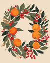 Harvest Wreath paint by numbers kit, autumn wreath on cream background