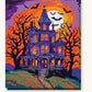 Haunted House on the Hill paint by numbers kit on stretched canvas