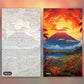 Hawaii's Lava Giant paint by numbers kit, before and after