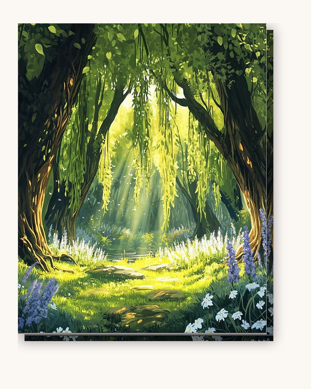 Heavenly Woods paint by numbers kit on stretched canvas