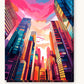 High-Rise Society paint by numbers kit on stretched canvas