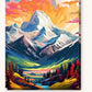 Highland Panorama paint by numbers kit on stretched canvas